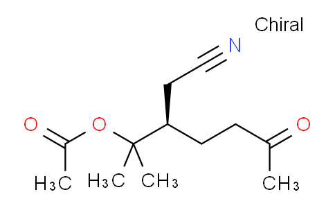 CAS No. 131447-89-7, Acetic acid [(3R)-3-(cyanomethyl)-2-methyl-6-oxoheptan-2-yl] ester