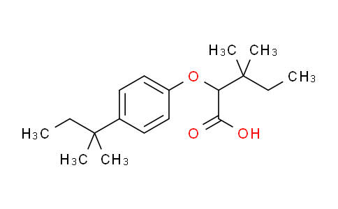 CAS No. 13402-96-5, 3,3-dimethyl-2-[4-(2-methylbutan-2-yl)phenoxy]pentanoic acid