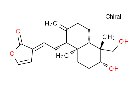 CAS No. 134418-28-3, (E)-3-(2-((1R,4aS,5R,6R,8aS)-6-Hhydroxy-5-(hydroxymethyl)-5,8a-dimethyl-2-methylenedecahydronaphthalen-1-yl)ethylidene)furan-2(3H)-one