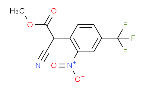 CAS No. 13544-05-3, 2-cyano-2-[2-nitro-4-(trifluoromethyl)phenyl]acetic acid methyl ester