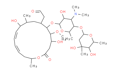 CAS No. 1392-21-8, 2-[6-[[5-[(4,5-dihydroxy-4,6-dimethyl-2-oxanyl)oxy]-4-(dimethylamino)-3-hydroxy-6-methyl-2-oxanyl]oxy]-4,10-dihydroxy-5-methoxy-9,16-dimethyl-2-oxo-1-oxacyclohexadeca-11,13-dien-7-yl]acetaldehyde