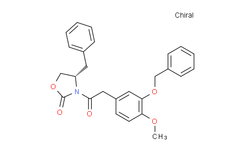 CAS No. 141733-91-7, (S)-4-benzyl-3-(2-(3-(benzyloxy)-4-methoxyphenyl)acetyl)oxazolidin-2-one