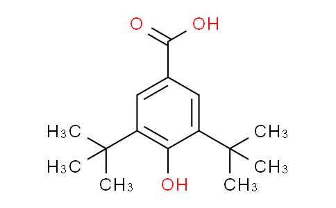 CAS No. 1421-49-4, 3,5-Di-tert-butyl-4-hydroxybenzoic acid