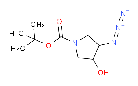 CAS No. 143700-05-4, 3-azido-4-hydroxy-1-pyrrolidinecarboxylic acid tert-butyl ester