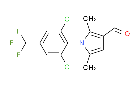 CAS No. 144890-91-5, 1-[2,6-dichloro-4-(trifluoromethyl)phenyl]-2,5-dimethyl-3-pyrrolecarboxaldehyde