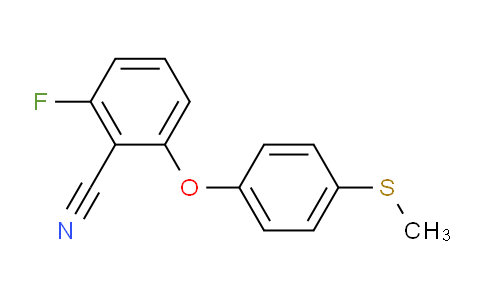 CAS No. 148901-52-4, 2-fluoro-6-[4-(methylthio)phenoxy]benzonitrile