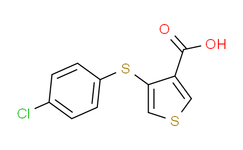 CAS No. 149609-86-9, 4-((4-Chlorophenyl)thio)thiophene-3-carboxylic acid