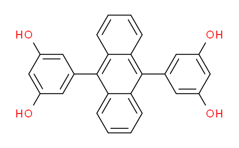 CAS No. 153715-08-3, 5,5'-(Anthracene-9,10-diyl)bis(benzene-1,3-diol)