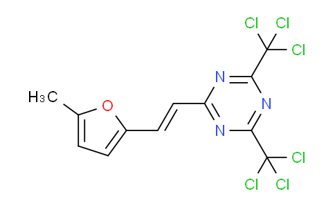 CAS No. 156360-76-8, 2-(2-(5-Methylfuran-2-yl)vinyl)-4,6-bis(trichloromethyl)-1,3,5-triazine