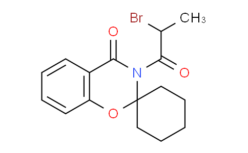 CAS No. 158299-05-9, 3-(2-Bromopropanoyl)spiro[benzo[e][1,3]oxazine-2,1'-cyclohexan]-4(3H)-one