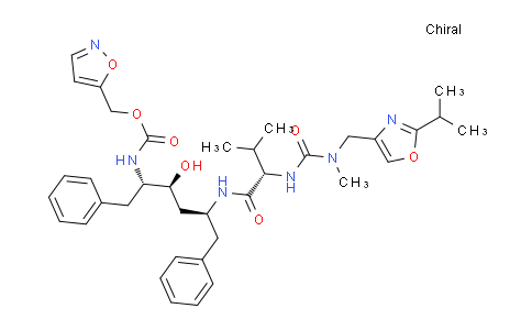 CAS No. 15872-46-5, N-[(2S,3S,5S)-3-hydroxy-5-[[(2S)-3-methyl-2-[[[methyl-[(2-propan-2-yl-4-oxazolyl)methyl]amino]-oxomethyl]amino]-1-oxobutyl]amino]-1,6-diphenylhexan-2-yl]carbamic acid 5-isoxazolylmethyl ester