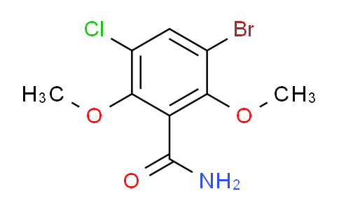 CAS No. 175135-60-1, 3-Bromo-5-chloro-2,6-dimethoxybenzamide