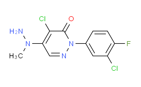CAS No. 175135-72-5, 4-Chloro-2-(3-chloro-4-fluorophenyl)-5-(1-methylhydrazino)-3-(2H)-pyridazinone