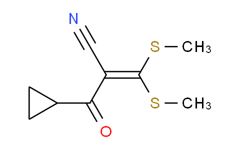 CAS No. 175137-55-0, 2-[cyclopropyl(oxo)methyl]-3,3-bis(methylthio)-2-propenenitrile