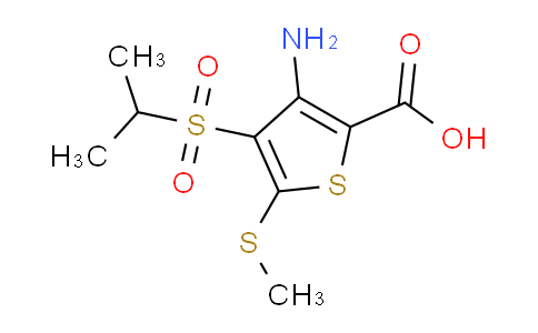 CAS No. 175202-08-1, 3-Amino-4-(isopropylsulfonyl)-5-(methylthio)thiophene-2-carboxylic acid