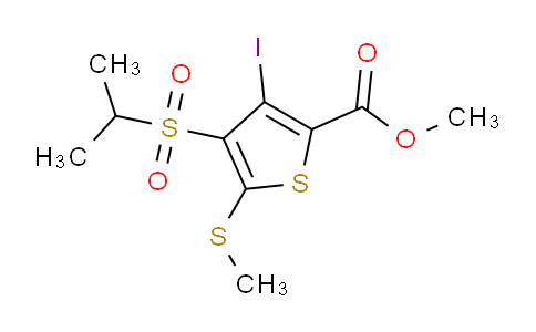 CAS No. 175202-13-8, Methyl 3-iodo-4-(isopropylsulfonyl)-5-(methylthio)thiophene-2-carboxylate