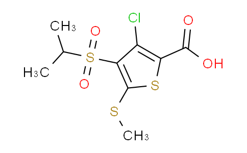 CAS No. 175202-23-0, 3-Chloro-4-(isopropylsulfonyl)-5-(methylthio)thiophene-2-carboxylic acid
