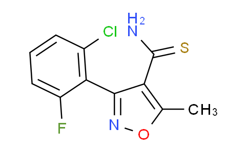 CAS No. 175204-42-9, 3-(2-Chloro-6-fluorophenyl)-5-methylisoxazole-4-carbothioamide