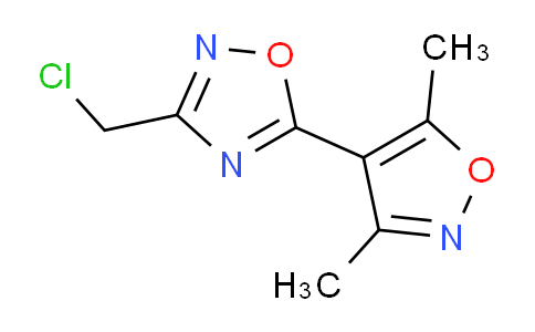 CAS No. 175205-42-2, 3-(Chloromethyl)-5-(3,5-dimethylisoxazol-4-yl)-1,2,4-oxadiazole