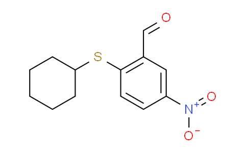 CAS No. 175278-46-3, 2-(Cyclohexylthio)-5-nitrobenzaldehyde
