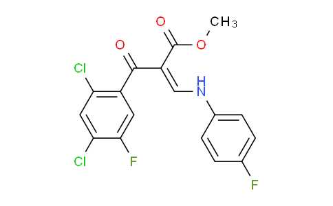 CAS No. 176637-98-2, Methyl 2-(2,4-dichloro-5-fluorobenzoyl)-3-((4-fluorophenyl)amino)acrylate