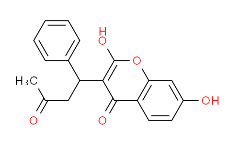 CAS No. 17834-03-6, 2,7-dihydroxy-3-(3-oxo-1-phenylbutyl)-1-benzopyran-4-one