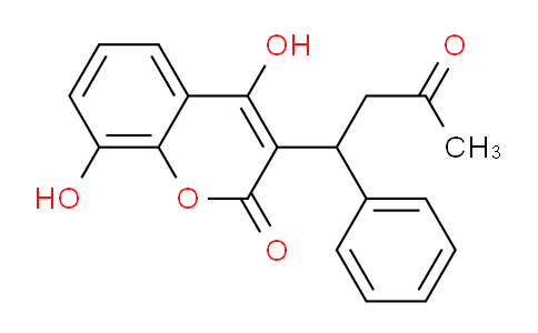 CAS No. 17834-04-7, 4,8-dihydroxy-3-(3-oxo-1-phenylbutyl)chromen-2-one
