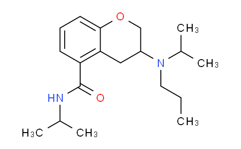 CAS No. 1789-30-6, N-propan-2-yl-3-[propan-2-yl(propyl)amino]-3,4-dihydro-2H-1-benzopyran-5-carboxamide