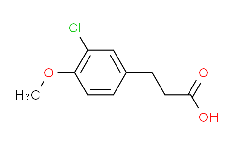 CAS No. 1857-56-3, 3-(3-Chloro-4-methoxyphenyl)propanoic acid