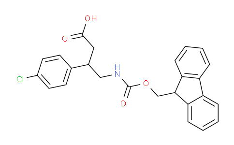 CAS No. 186320-20-7, 3-(4-chlorophenyl)-4-[[9H-fluoren-9-ylmethoxy(oxo)methyl]amino]butanoic acid