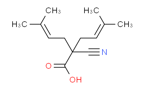 CAS No. 189640-37-7, 2-Cyano-5-methyl-2-(3-methylbut-2-en-1-yl)hex-4-enoic acid