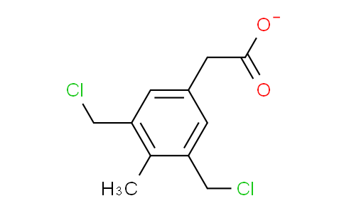 CAS No. 19228-70-7, 2-[3,5-bis(chloromethyl)-4-methylphenyl]acetate