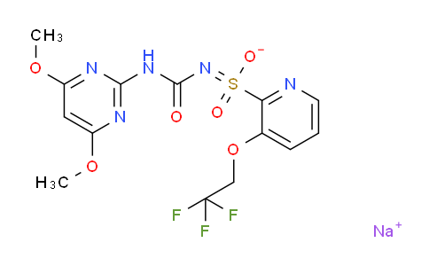CAS No. 199119-58-9, sodium N-[[(4,6-dimethoxy-2-pyrimidinyl)amino]-oxomethyl]-3-(2,2,2-trifluoroethoxy)-2-pyridinesulfonimidate