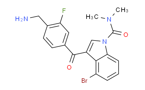 CAS No. 200418-21-9, 3-[[4-(aminomethyl)-3-fluorophenyl]-oxomethyl]-4-bromo-N,N-dimethyl-1-indolecarboxamide