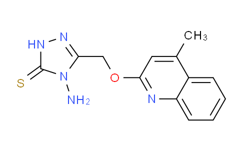 CAS No. 203000-94-6, 4-amino-3-[(4-methyl-2-quinolinyl)oxymethyl]-1H-1,2,4-triazole-5-thione