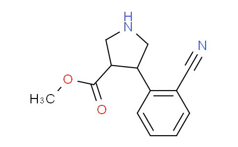 CAS No. 203512-37-2, 4-(2-cyanophenyl)-3-pyrrolidinecarboxylic acid methyl ester