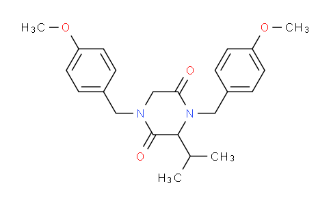 CAS No. 205517-34-6, 1,4-bis[(4-methoxyphenyl)methyl]-3-propan-2-ylpiperazine-2,5-dione