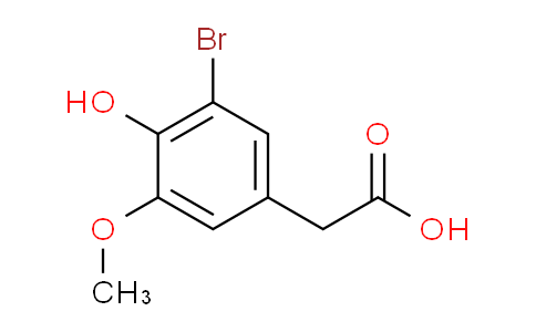 CAS No. 206559-42-4, 2-(3-Bromo-4-hydroxy-5-methoxyphenyl)acetic acid
