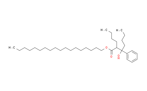 CAS No. 2082-79-3, 2-butyl-3-hydroxy-3-phenylheptanoic acid octadecyl ester