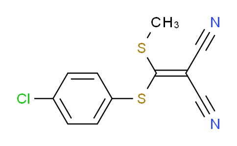 CAS No. 214330-88-8, 2-[[(4-chlorophenyl)thio]-(methylthio)methylidene]propanedinitrile
