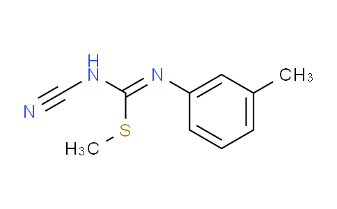CAS No. 21504-97-2, N-cyano-N'-(3-methylphenyl)carbamimidothioic acid methyl ester