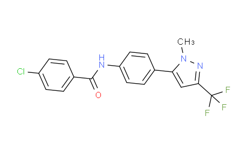 CAS No. 223499-92-1, 4-Chloro-N-[4-[2-methyl-5-(trifluoromethyl)pyrazol-3-yl]phenyl]benzamide