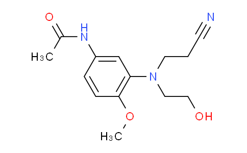 CAS No. 22588-78-9, N-[3-[2-cyanoethyl(2-hydroxyethyl)amino]-4-methoxyphenyl]acetamide