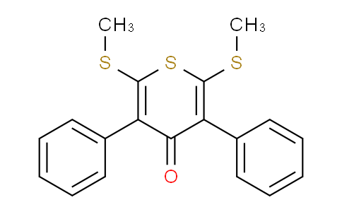 CAS No. 24097-29-8, 2,6-bis(methylthio)-3,5-diphenyl-4-thiopyranone