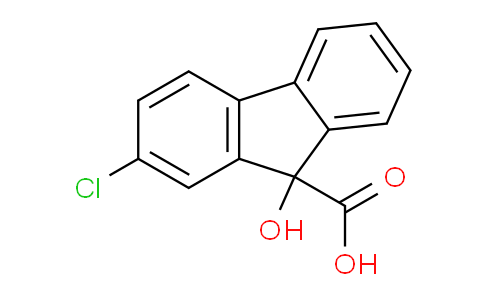CAS No. 2464-37-1, 2-Chloro-9-hydroxy-9H-fluorene-9-carboxylic acid