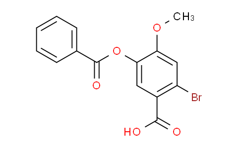 CAS No. 24958-42-7, 5-benzoyloxy-2-bromo-4-methoxybenzoic acid