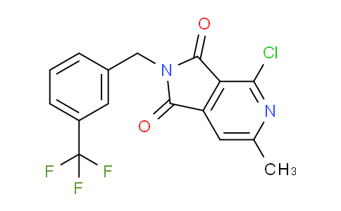 CAS No. 261363-79-5, 4-chloro-6-methyl-2-[[3-(trifluoromethyl)phenyl]methyl]pyrrolo[3,4-c]pyridine-1,3-dione
