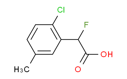 CAS No. 261762-93-0, 2-(2-chloro-5-methylphenyl)-2-fluoroacetic acid