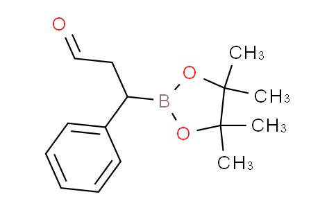 CAS No. 264144-78-7, 3-Phenyl-3-(4,4,5,5-tetramethyl-1,3,2-dioxaborolan-2-yl)propanal