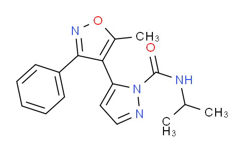 CAS No. 265125-29-9, 5-(5-methyl-3-phenyl-4-isoxazolyl)-N-propan-2-yl-1-pyrazolecarboxamide